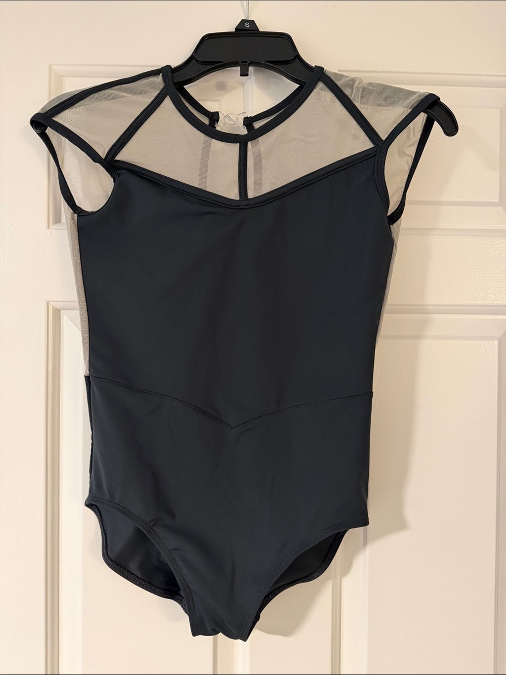 Black Mesh Accent Women’s Leotard